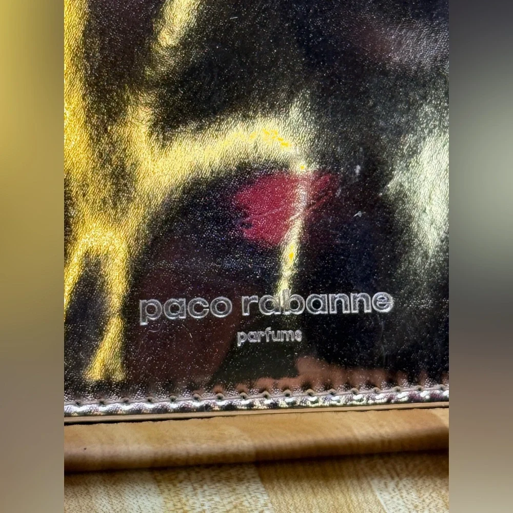 Olympea By Paco Rabanne Rose Gold Metallic Make Up Pouch Cosmetic Clutch Bag